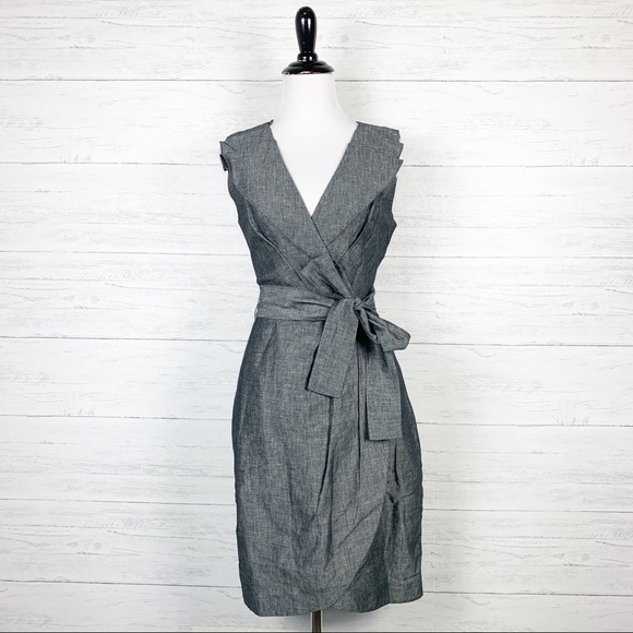 Donna Morgan Dresses & Skirts - Donna Morgan • Grey Faux Wrap Dress